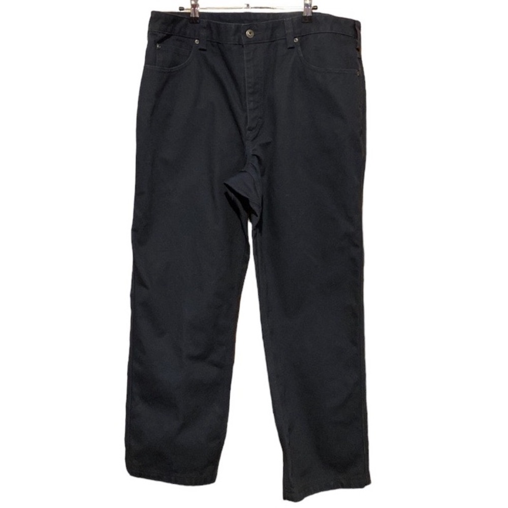 Duluth Trading Company dark blue canvas heavy duty men’s work pants jean